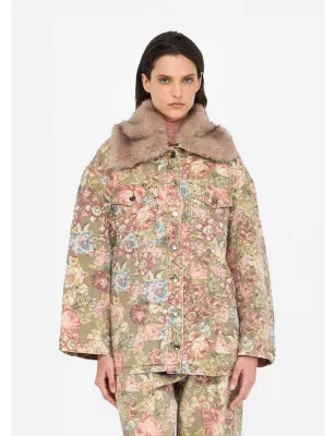 LIU JO- Giacca con colletto in pelliccia sintetica