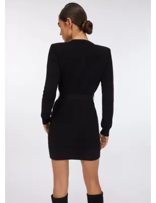 LIU JO- Abito in maglia con spalline imbottite