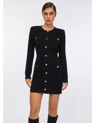 LIU JO- Abito in maglia con spalline imbottite