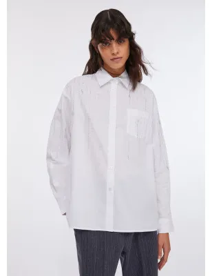 LIU JO- Camicia in cotone con strass