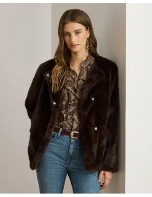 RALPH LAUREN- Cappotto in pelliccia ecologica