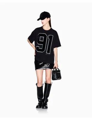 ARMANI EXCHANGE- T-shirt over con numero 91