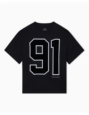 ARMANI EXCHANGE- T-shirt over con numero 91