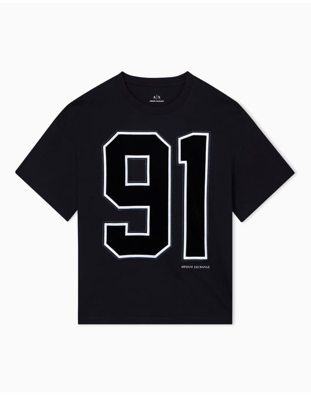 ARMANI EXCHANGE- T-shirt over con numero 91 ARMANI EXCHANGE- T-shirt over con numero 91