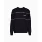 EMPORIO ARMANI- Maglione in lana vergine con logo jacquard EMPORIO ARMANI- Maglione in lana vergine con logo jacquard
