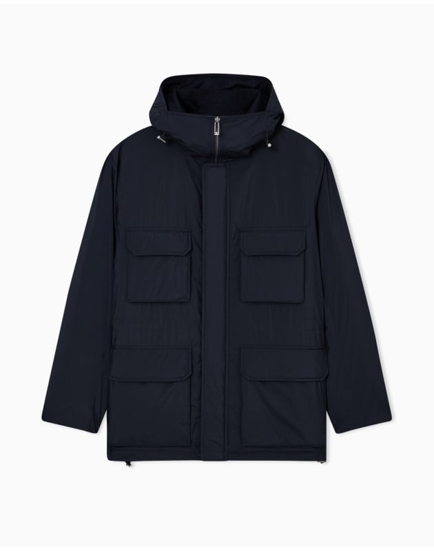 EMPORIO ARMANI- Giaccone imbottito in nylon riciclato ASV Travel Essential EMPORIO ARMANI- Giaccone imbottito in nylon riciclato ASV Travel Essential