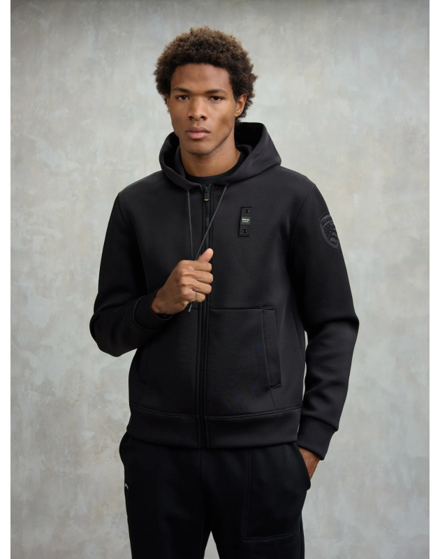 BLAUER- Felpa scuba con cappuccio Colby