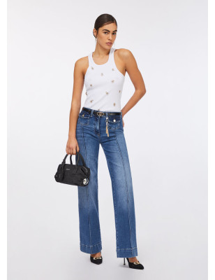 copy of LIU JO- Jeans boyfriend con tasca matelassé