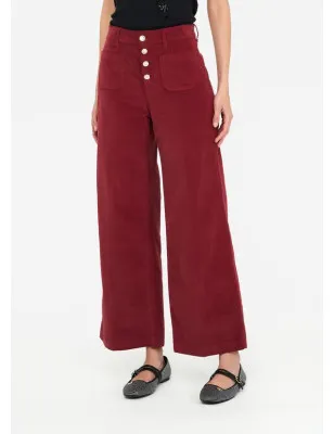 LIU JO- Pantaloni flare in velluto