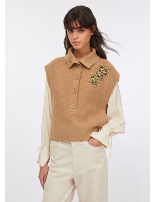 copy of LIU JO- Dolcevita in lana con bottoni gioiello