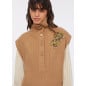 LIU JO- Gilet 100% lana con ricami gioiello