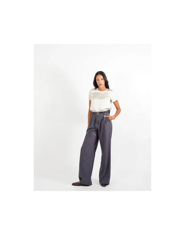HOPE - Pantalone Gamba larga con cintura Stellare