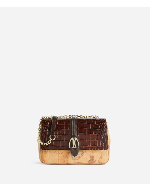 ALVIERO MARTINI- Horsy Bag tracolla Mogano