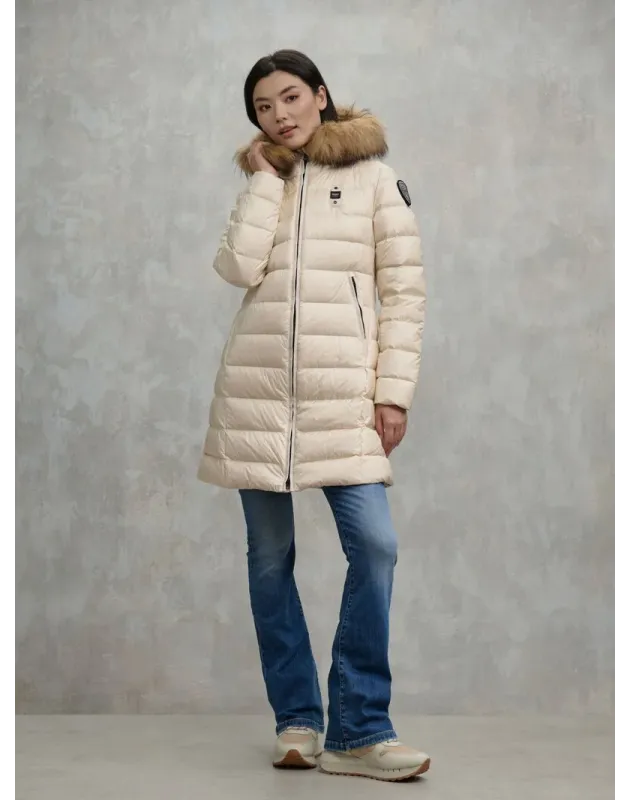 BLAUER- Piumino lungo Con Pelliccia Kristin