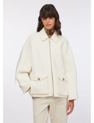 LIU JO- Caban in lana con frange