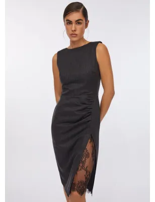 LIU JO- Abito gessato con pizzo