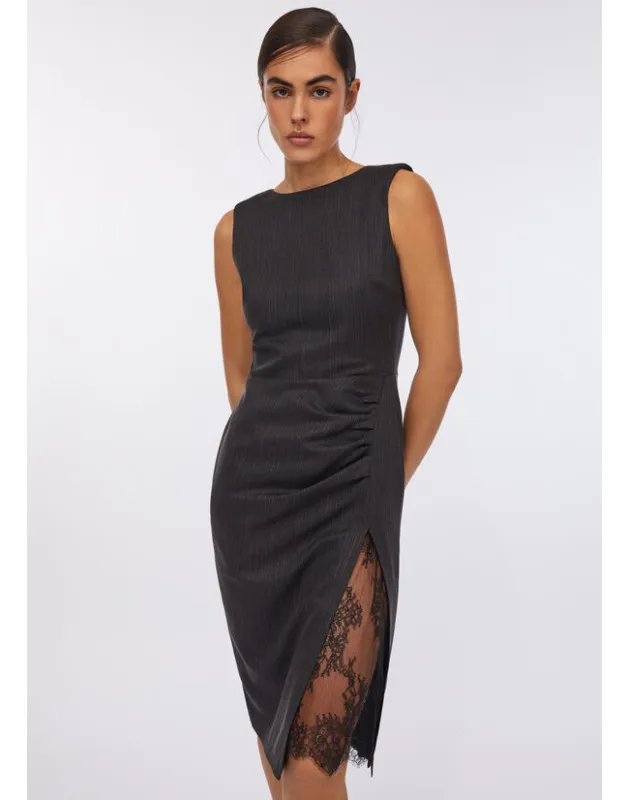 LIU JO- Abito gessato con pizzo LIU JO- Abito gessato con pizzo