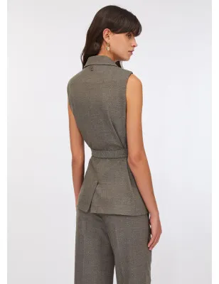 LIU JO- Gilet chevron con cintura