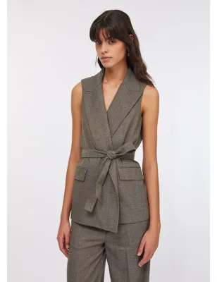 LIU JO- Gilet chevron con cintura
