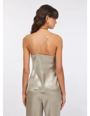 LIU JO- Top in crêpe laminato