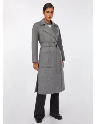 LIU JO- Cappotto in lana con cintura
