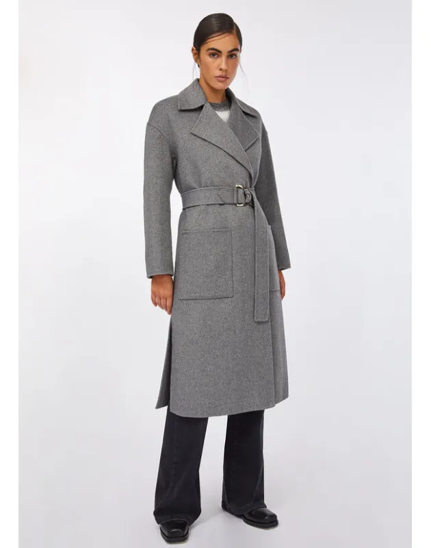 LIU JO- Cappotto in lana con cintura