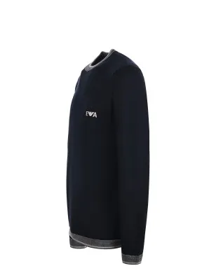 EMPORIO ARMANI- Maglia in filo di lana stretch