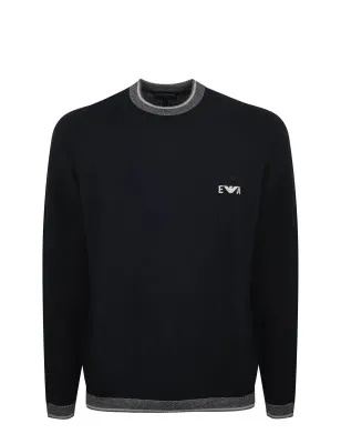 EMPORIO ARMANI- Maglia in filo di lana stretch