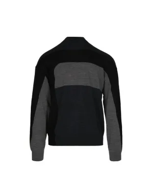 copy of EMPORIO ARMANI- Maglione in lana vergine color block