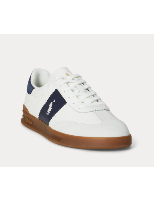 copy of RALPH LAUREN- Sneaker Varick in camoscio e Oxford