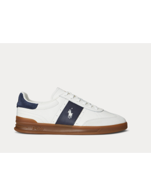 copy of RALPH LAUREN- Sneaker Varick in camoscio e Oxford