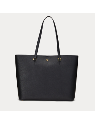 RALPH LAUREN- Tote Karly grande in pelle tratteggiata