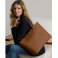 RALPH LAUREN- Tote Karly grande in pelle tratteggiata