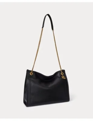RALPH LAUREN- Tote Bradley grande in pelle martellata