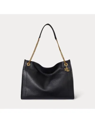 RALPH LAUREN- Tote Bradley grande in pelle martellata