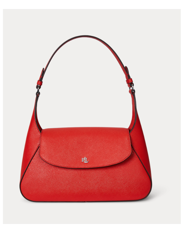 RALPH LAUREN- Borsa a spalla media crosshatch Schylar