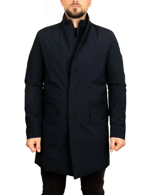 SAVE THE DUCK- Cappotto Pettorina Nero Helmut