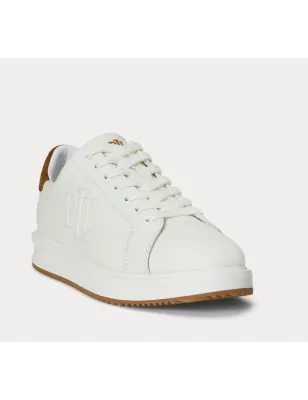 RALPH LAUREN- SNEAKER AINSLEY BICOLORE IN PELLE E CAMOSCIO