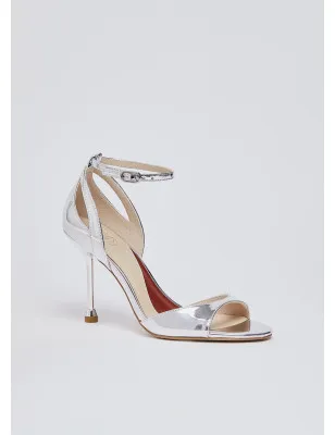 LIU JO- Sandali con tacco laminati a specchio