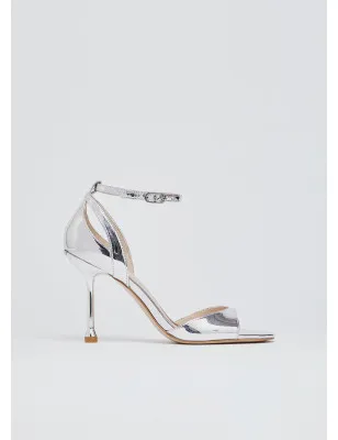 LIU JO- Sandali con tacco laminati a specchio