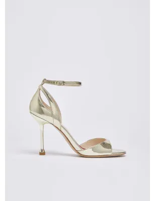 LIU JO- Sandali con tacco laminati a specchio