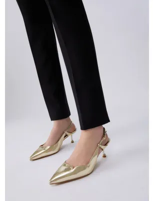 LIU JO- Sandali con tacco laminati a specchio