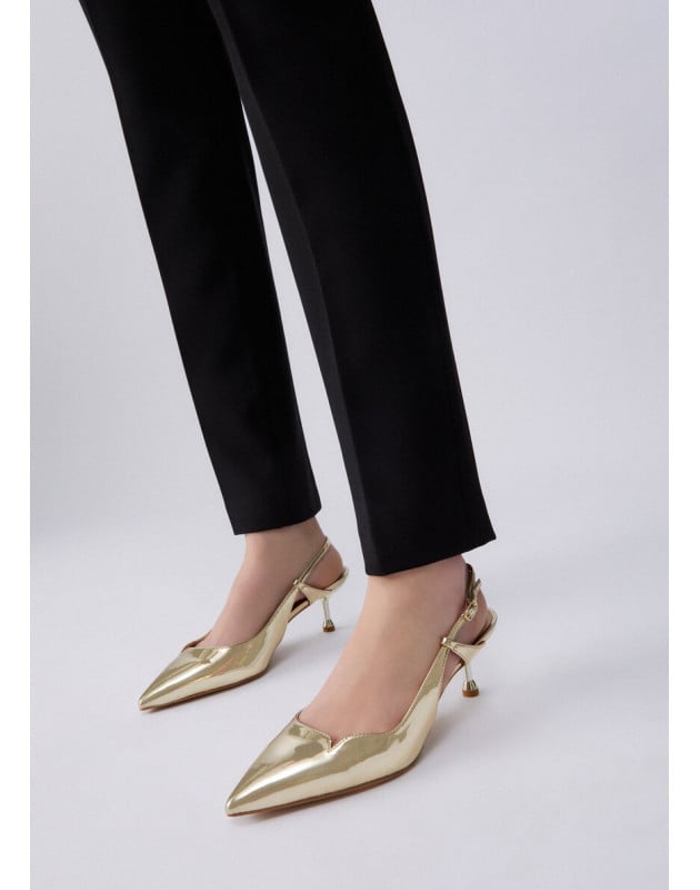 LIU JO- Sandali con tacco laminati a specchio LIU JO- Sandali con tacco laminati a specchio