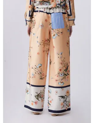 LIU JO- Pantaloni in twill stampato