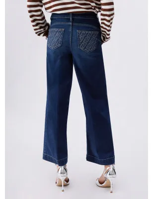 LIU JO- Jeans flare con strass