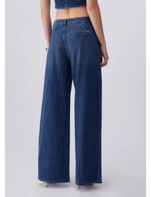 LIU JO- Jeans flare con strass