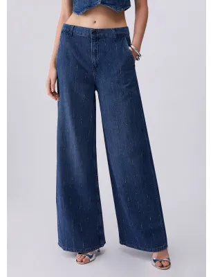 LIU JO- Jeans flare con strass