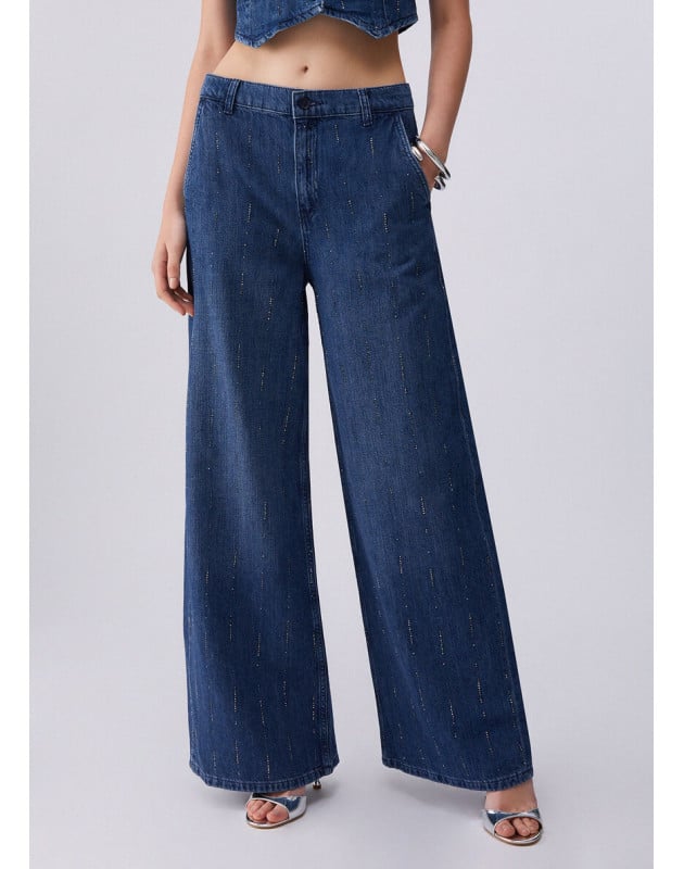 LIU JO- Jeans flare con strass