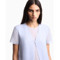 EMPORIO ARMANI- Blusa effetto 2 pezzi in tecno georgette
