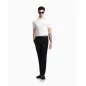 EMPORIO ARMANI- Polo slim fit in piquet stretch con micro eagle